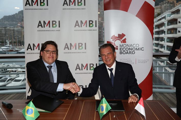 Marcos Pileggi, President of AMBI in Monaco, with Michel Dotta, President of Monaco Economic Board
