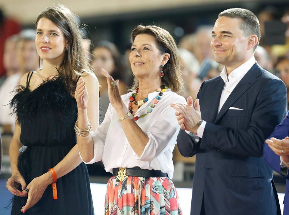 Princess Charlotte Casiraghi, HRH Princess Caroline of Monaco and Lars Windhorst CEO of Sapinda on June 24, 2017. Photo: Facebook Stefano Grasso/LGCT 