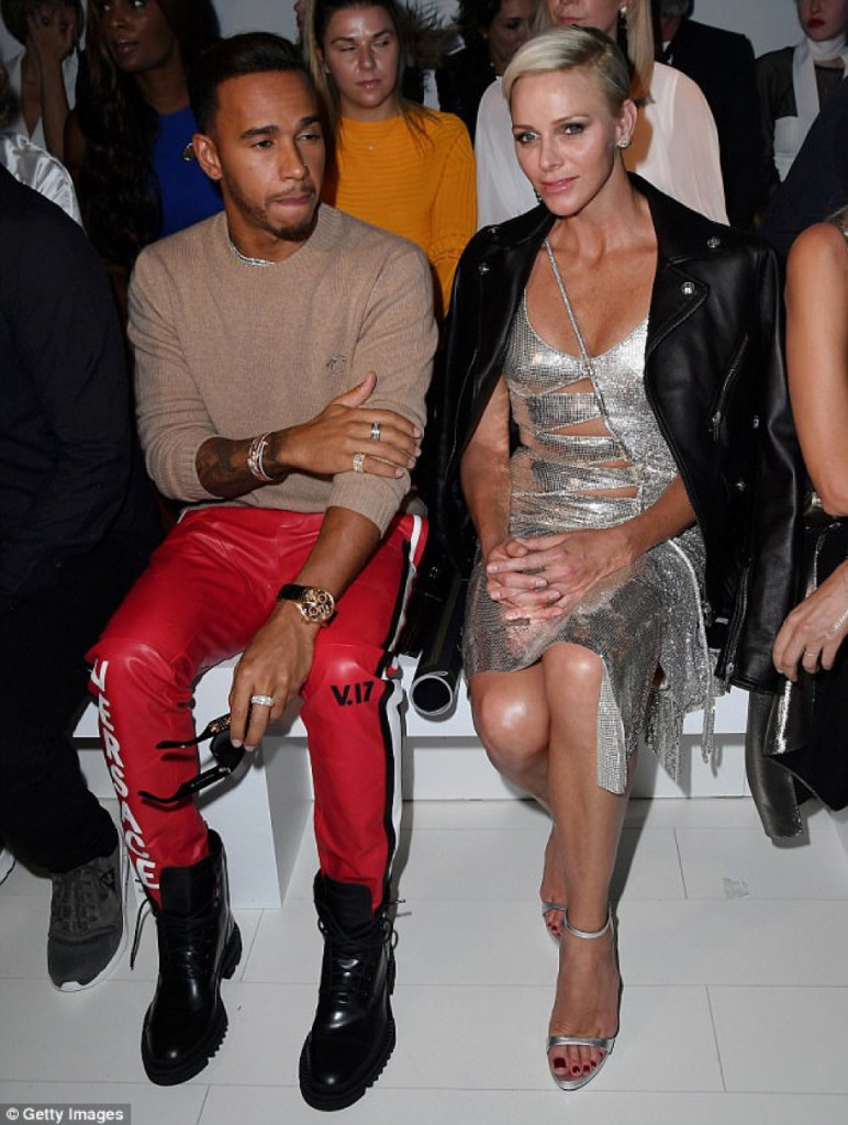 Lewis Hamilton and Princess Charlene. Photo: Getty with kind permission