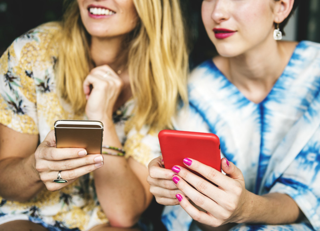 Young Women Travel Together Concept
