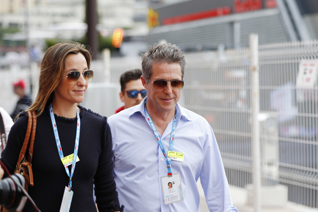 Newlyweds Hugh Grant and Anna Eberstein. Photo: Steven Tee/LAT Images
