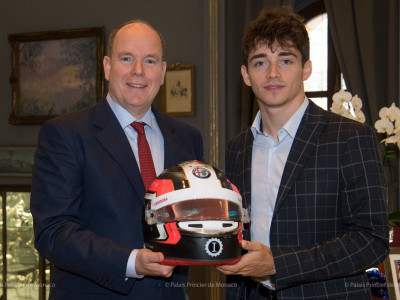 Charles Leclerc meeting HSH Prince Albert.