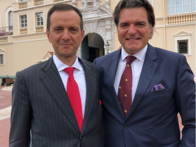 Guiseppe Ambrosio, left, with Anthony Ritossa, Chairman of Ritossa Family Office