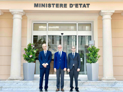 Antoni Marti Petit, Head of the Government of Andorra and Nicola Renzi, Minister for Foreign Affairs, Politics and Justice of San Marino, met HE Mr. Serge Telle, Minister of State.