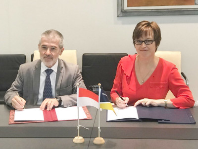 Mr Patrice Cellario, Minister of the Interior, and Mrs Catherine De Bolle, Executive Director of Europol