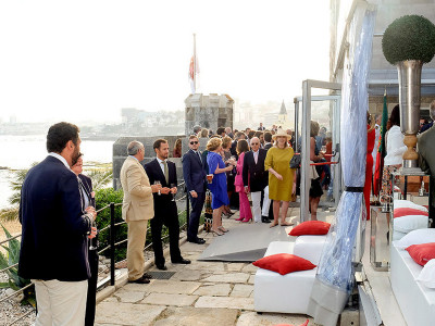 Estoril reception of Ambassador to Portugal, to celebrate 13th anniversary of accession of the Prince.