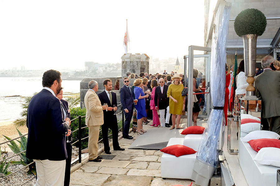 Estoril reception of Ambassador to Portugal, to celebrate 13th anniversary of accession of the Prince.