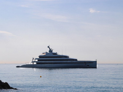 Yacht at anchor