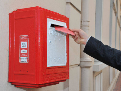 Each year, just over 20 million letters are sent, of which about 2.5 million are in mailboxes.