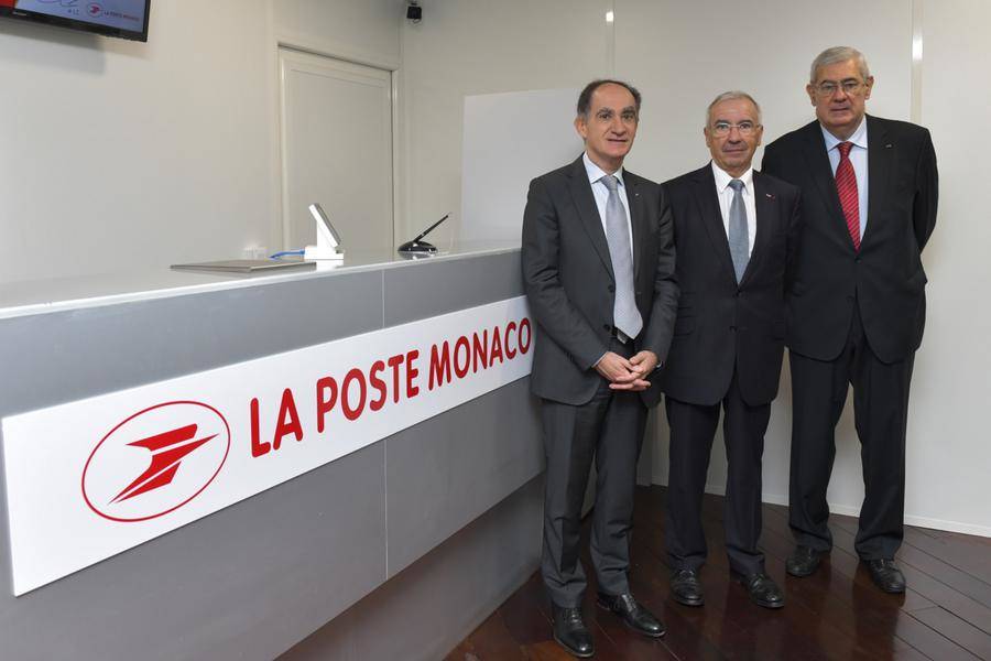 Messrs. Jean Castellini, Government Counselor-Minister of Finance and the Economy, Jean-Luc Delcroix, Director of the Post Office of Monaco and HE Mr. Henri Fissore, Chairman of the Board of Directors of the Grimaldi Forum during the inauguration © Manuel Vitali - Communications management