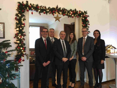 From left to right: Jean-Marc Gualandi, Philippe Boisbouvier, Rémi Mortier, Alison Gerard, Louis Danty and Karine Imbert. © DR
