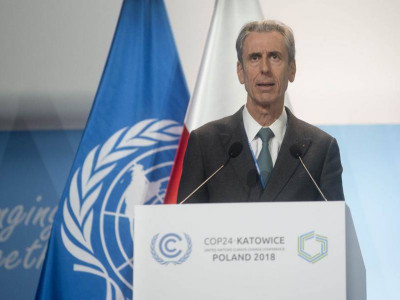 Gilles Tonelli, Government Counselor - Minister of External Relations and Cooperation, at the High Level Segment Tribune of COP 24 © DR