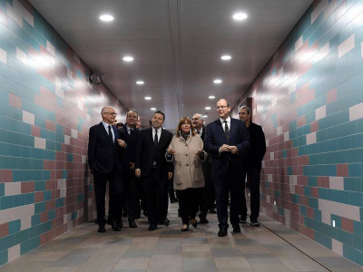 Inauguration of the new underground pedestrian access at Monaco2 Station - copyright - Directorate of Communication / Manuel Vitali