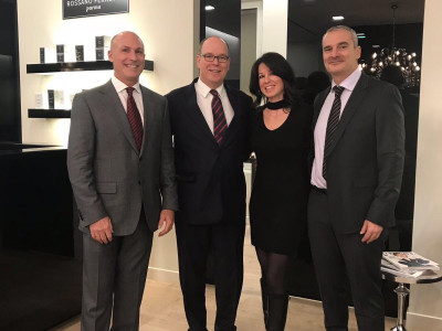From left to right: Kory Tarpenning, HSH Prince Albert II, Carine Lucchini, Jean-Francois Calmes.