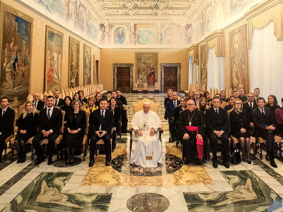 Members of the National Council received by Pope Francis