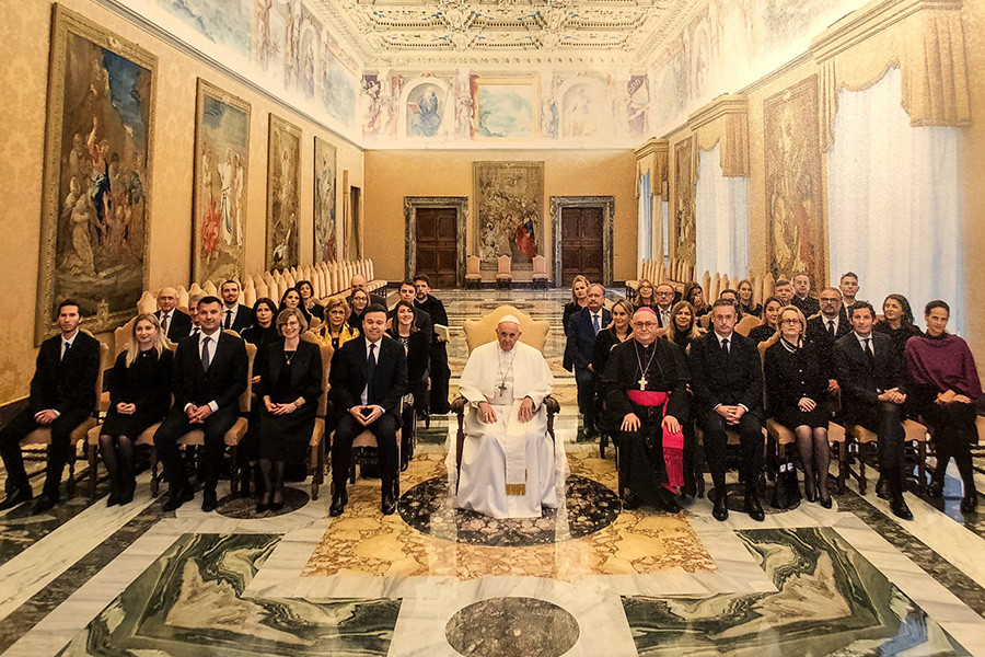 Members of the National Council received by Pope Francis