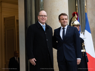 Prince Albert and President Emmanuel Macron
