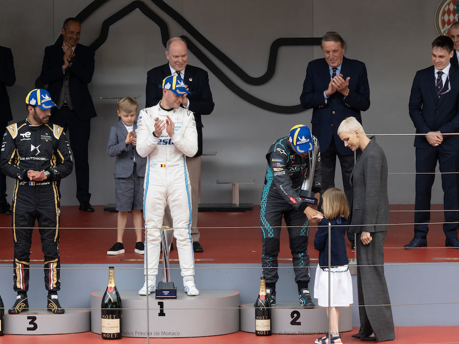 Princess Charlene hands out the prizes at the Monaco Grand Prix