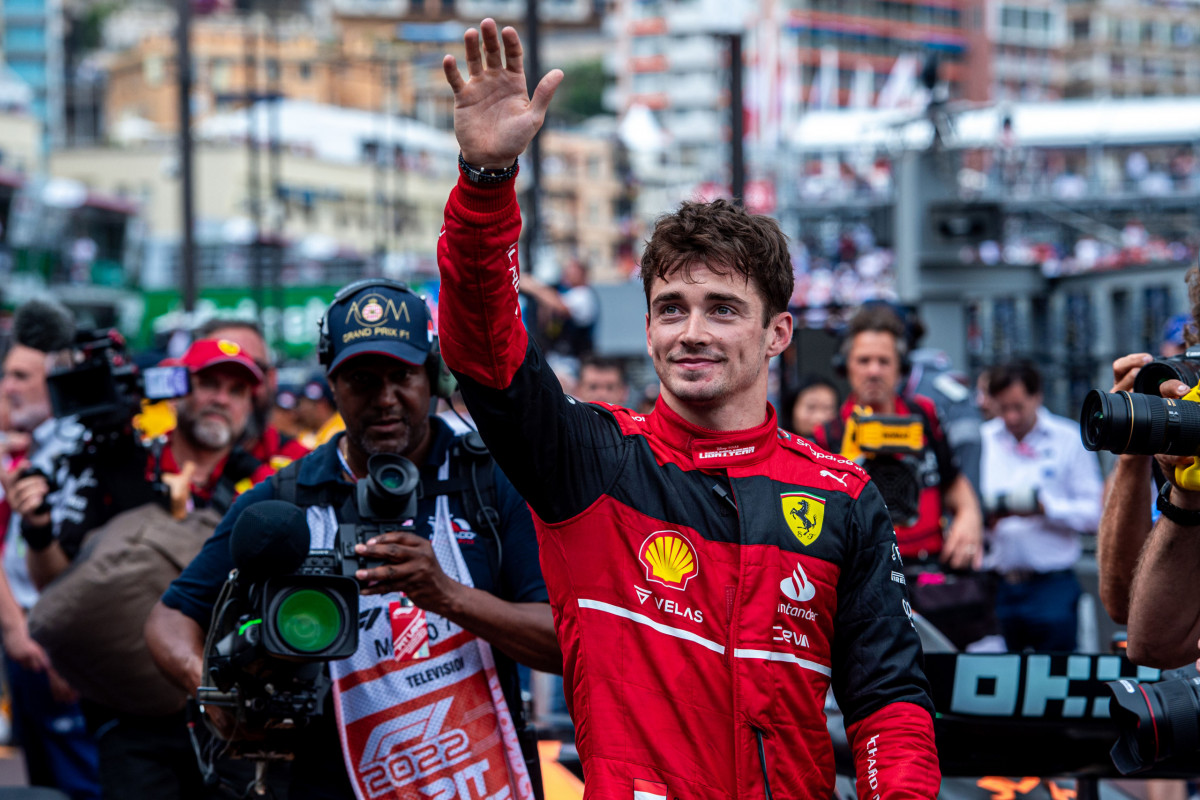 Charles Leclerc at the 2022 Monaco Grand Prix