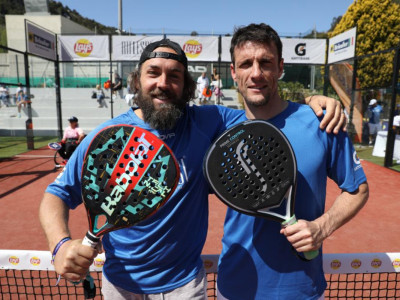 Sébastien Squillaci and Gaël Givet at the Five Padel Cup