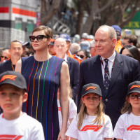 Princess Charlene and Prince Albert at the 2023 Monaco Grand Prix