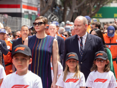 Princess Charlene and Prince Albert at the 2023 Monaco Grand Prix