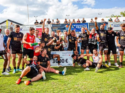 Monaco Rugby Sevens celebrate victory in Prague