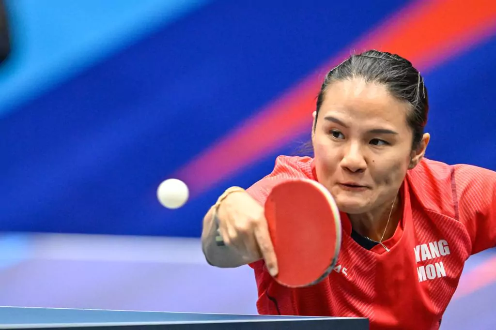 Monaco's Xiaoxin Yang in action in the European Games in Poland