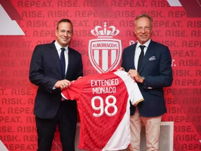 AS Monaco CEO Ben Lambrecht with Frédéric Genta