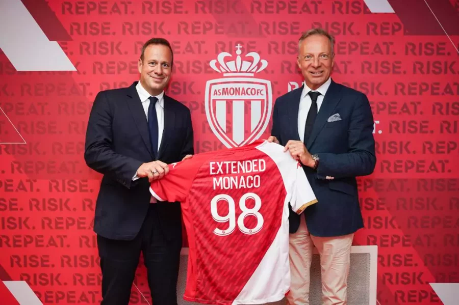 AS Monaco CEO Ben Lambrecht with Frédéric Genta