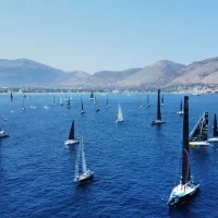 The start of the 2023 edition of the Palermo-Monte-Carlo regatta