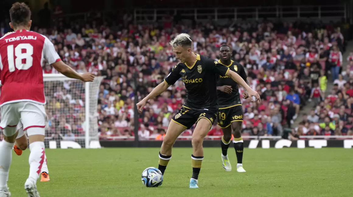Aleksandr Golovin in action against Arsenal in the Emirates Cup