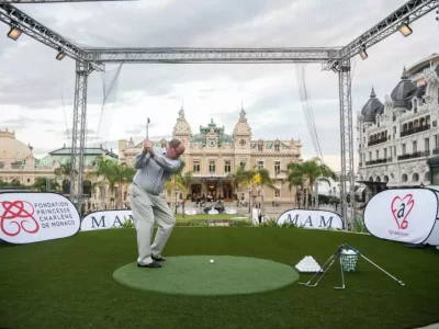 Prince Albert II competing in the Princess of Monaco Cup