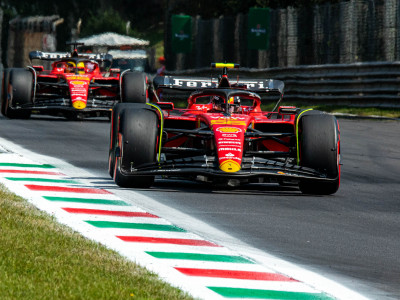 The two Ferraris at the 2023 Italian Grand Prix