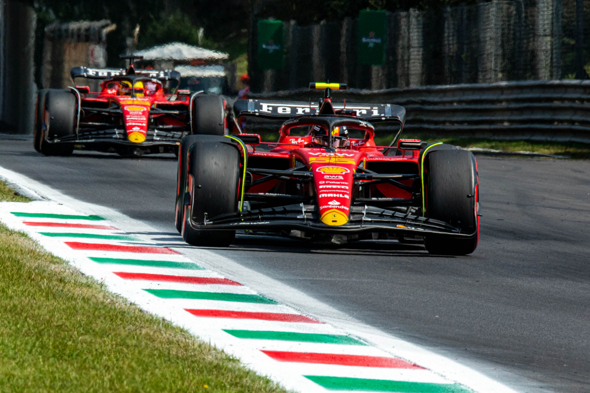 The two Ferraris at the 2023 Italian Grand Prix