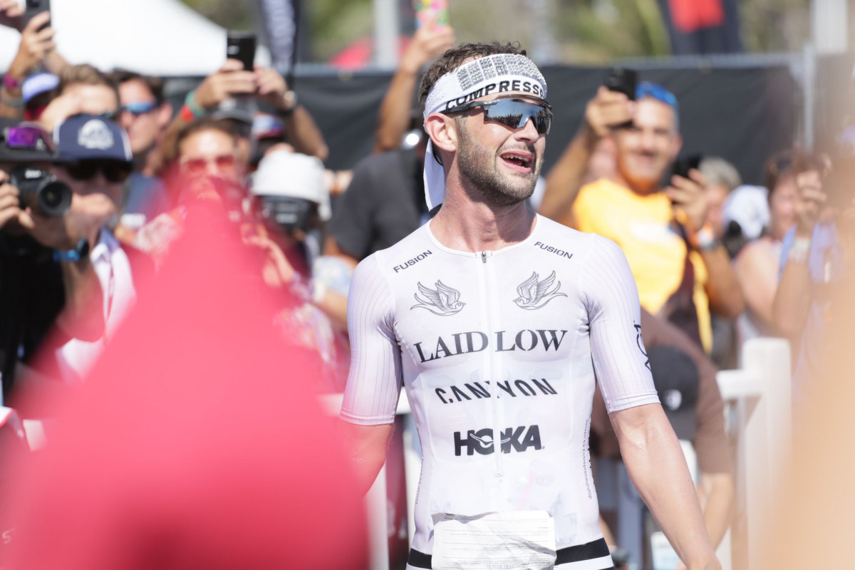 Sam Laidlow after being crowned Ironman World Champion in Nice.