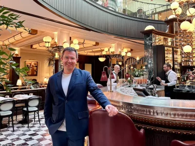 Simon Rawlings at the Cafe de Paris Monaco