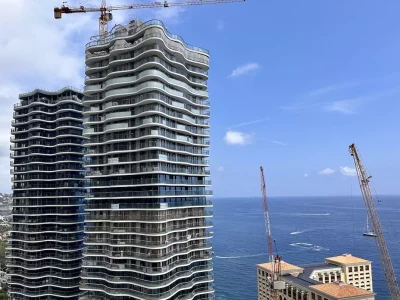 The Elsa and Reseda Towers overlooking the Mediterranean Sea