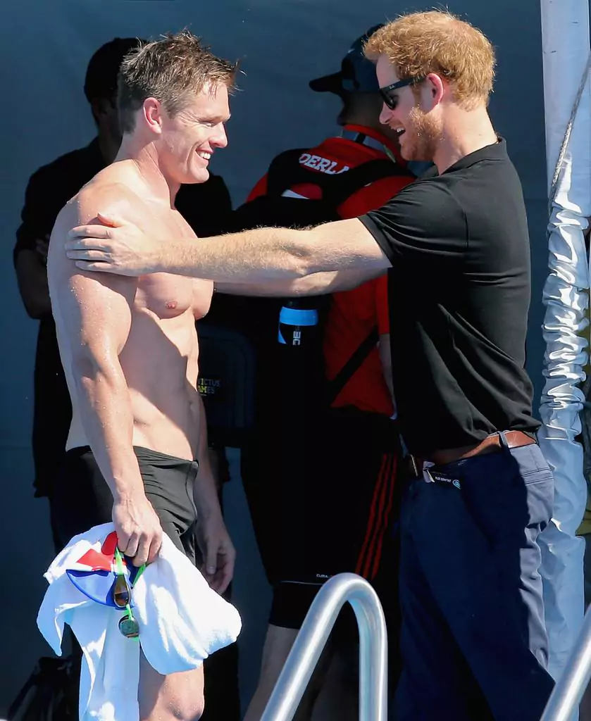 Nathan Jones and Prince Harry at the 2016 Invictus Games Orlando finals