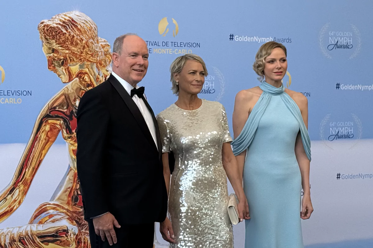 Closing ceremony: Robin Wright receives Crystal Nymph Award at Monte Carlo Television Festival