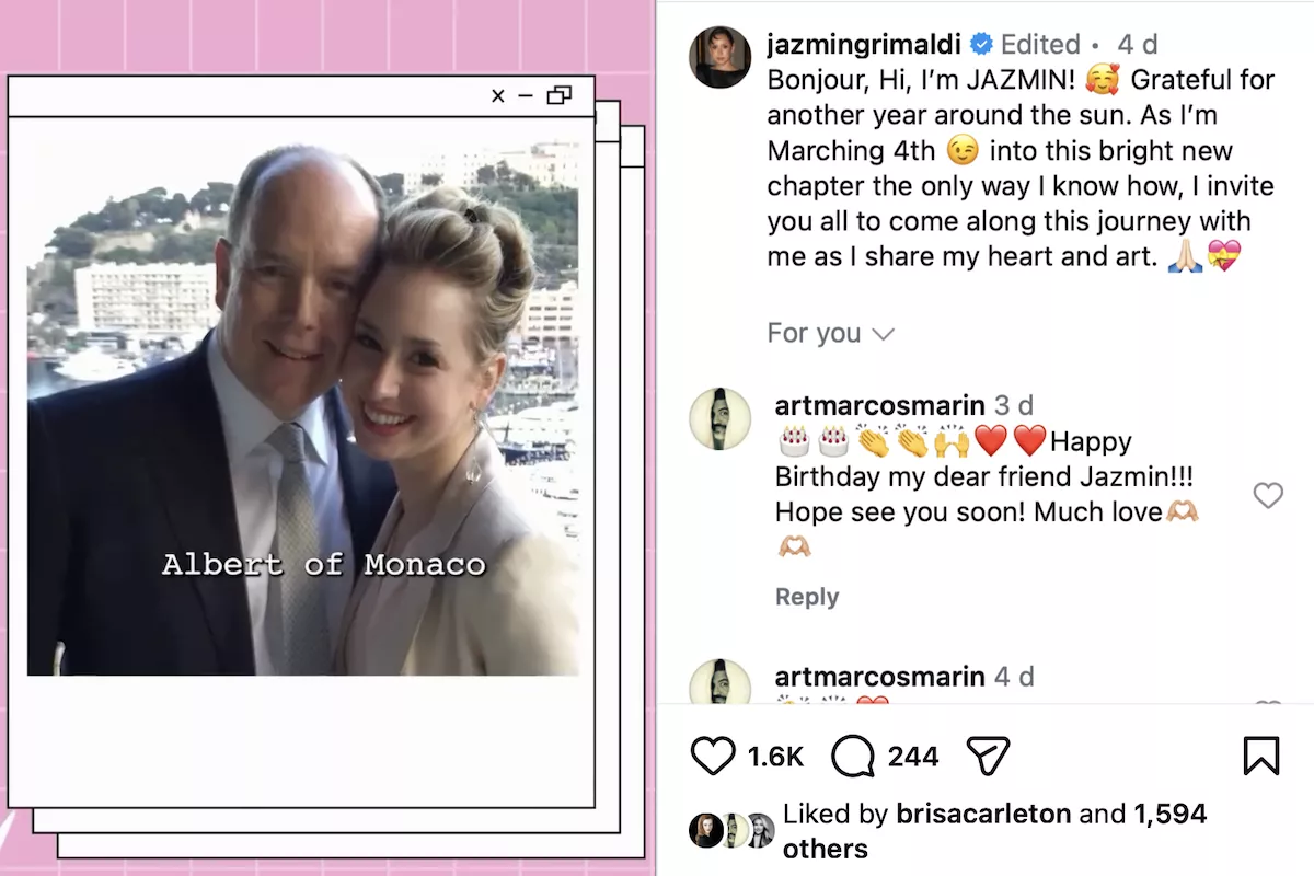 “Real life Princess Diaries”: Jazmin Grimaldi opens up about her story while announcing debut album