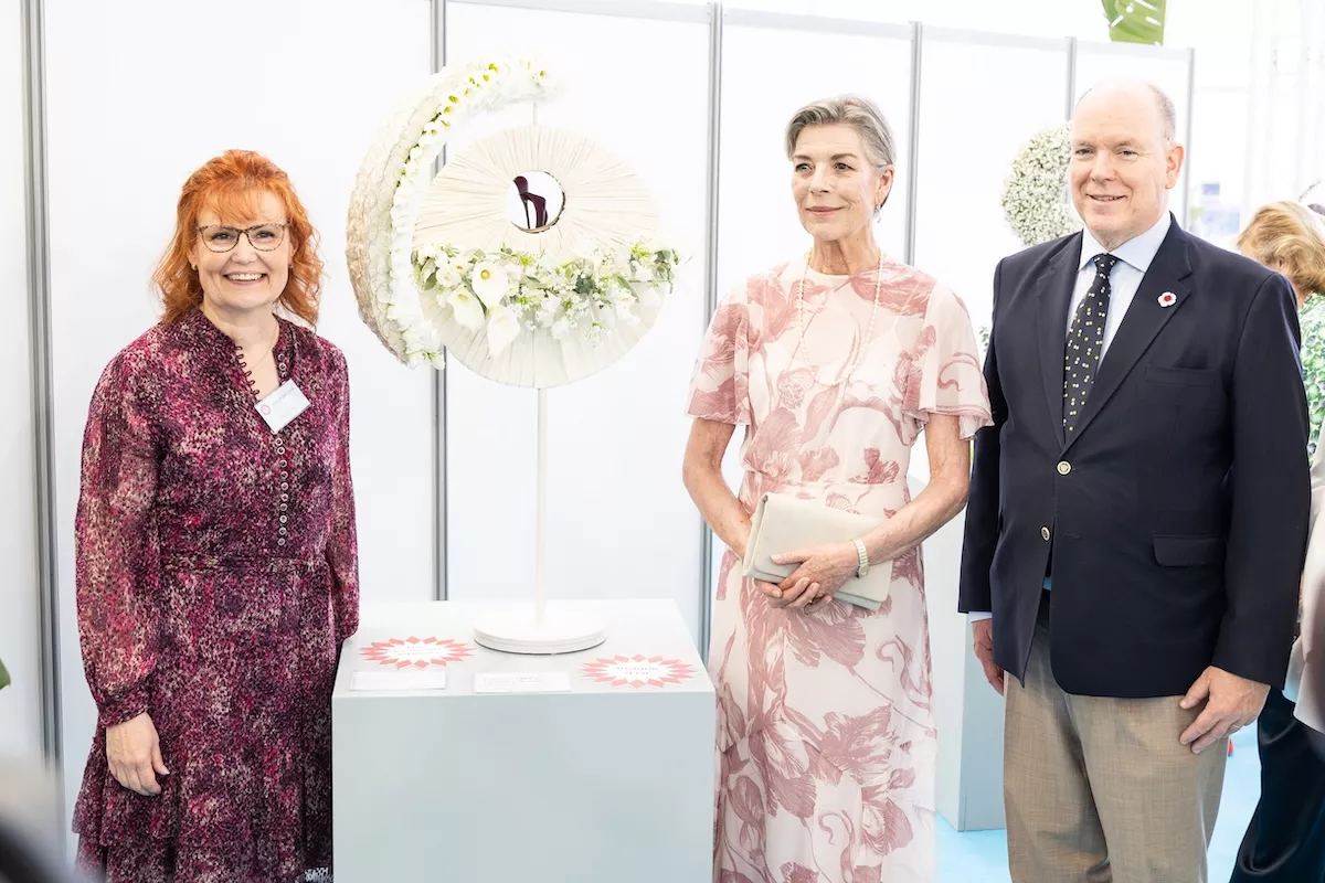 Prince Albert II and Princess of Hanover judge floral creations at Monaco’s bouquet competition
